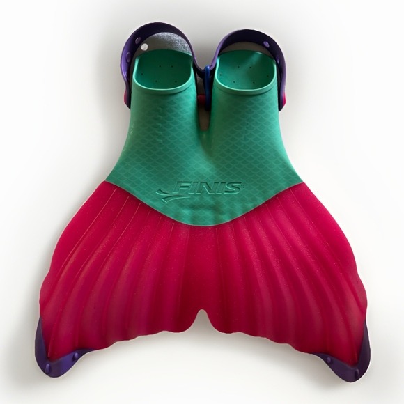 Finis Kids Mermaid Tail Dream Swimming Swim Fin Sparkly Pink Green & Purple - Picture 1 of 16